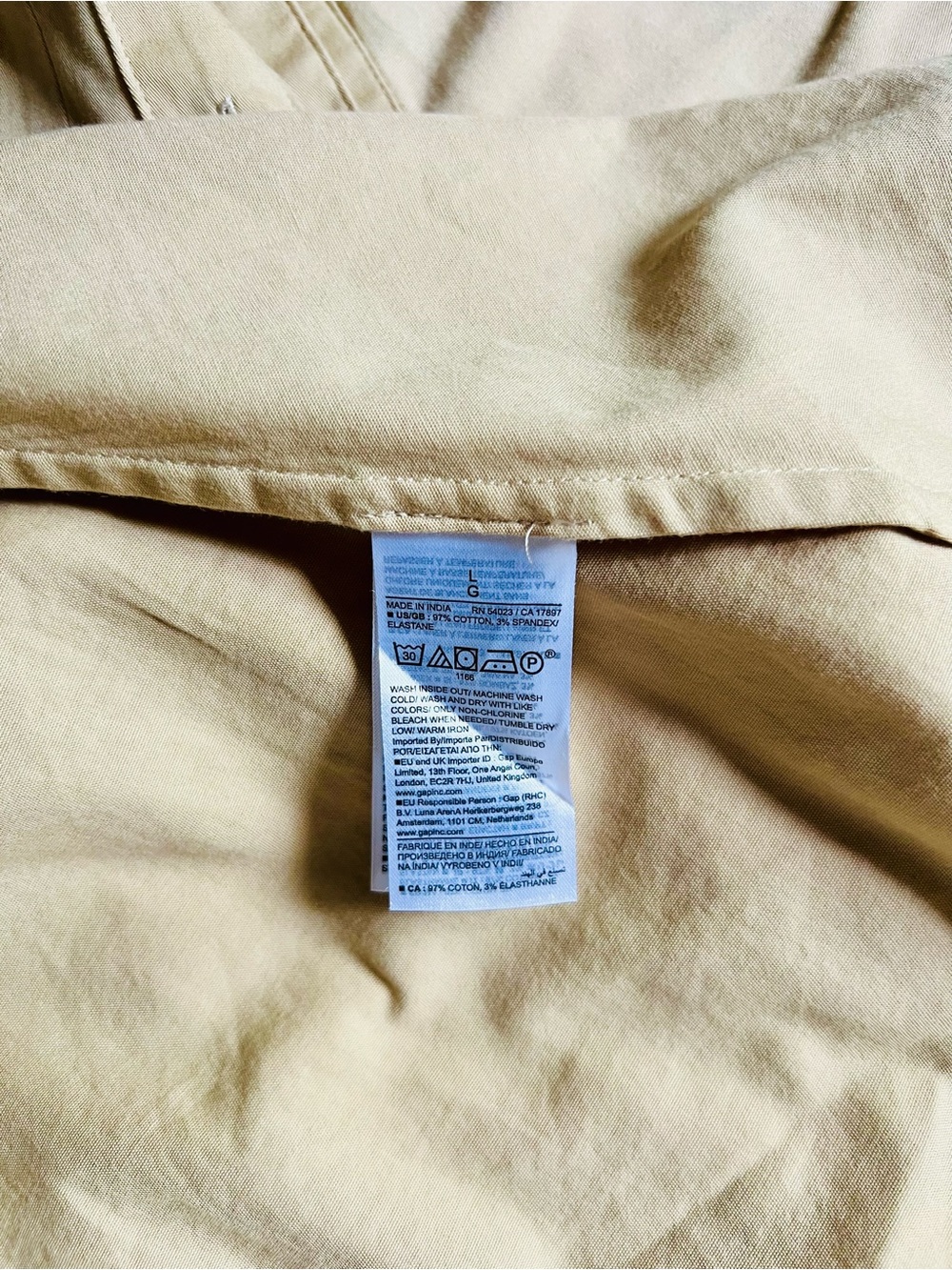 STRETCH-COTTON POPLIN PINTUCK LONG-MIDI SHIRT DRESS - Picture 4 of 4
